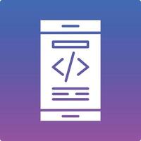 Mobile Coding Illustration Icon vector
