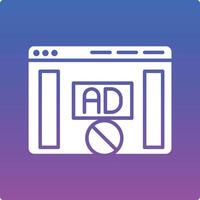 An ad on a computer screen with a sign that says ad vector