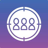 A group of people in a circle with a target in the middle vector