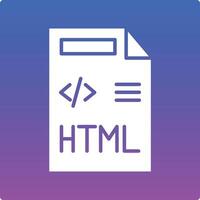 HTML File Illustration Icon vector