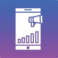 A smartphone with a bar chart on it vector