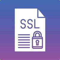 SSL File Illustration Icon vector