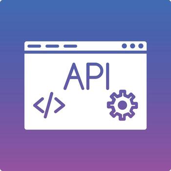 Web API Illustration Icon vector