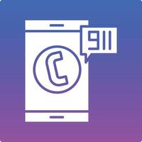 Call 911 Illustration Icon vector