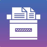 Documents Box Illustration Icon vector