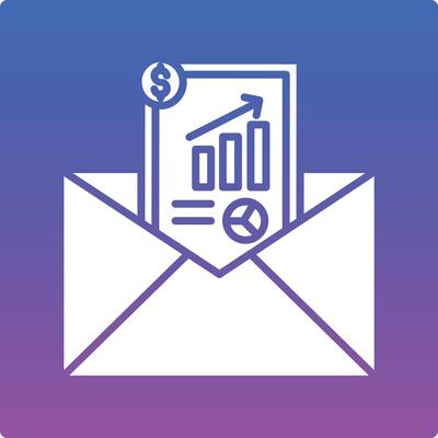 Email Statistics Illustration Icon