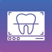 Tooth Xray Illustration Icon vector