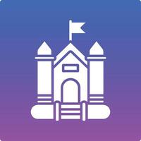 Bouncy Castle Illustration Icon vector