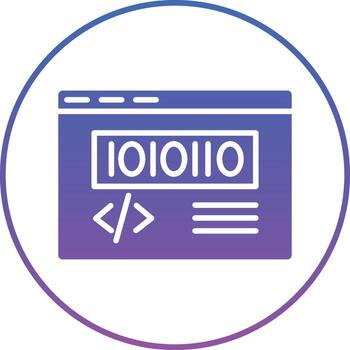 Binary Code Illustration Icon vector