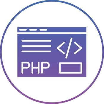php codificación ilustración icono vector