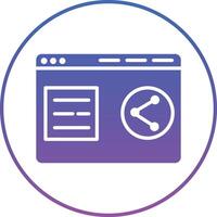 A purple circle with a white background and a blue arrow pointing to a computer vector