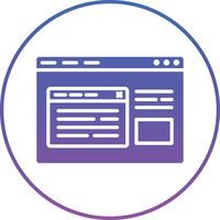 Browser Pop Up Illustration Icon vector