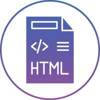 HTML File Illustration Icon vector