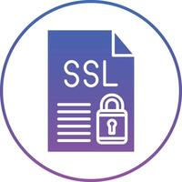 SSL File Illustration Icon vector