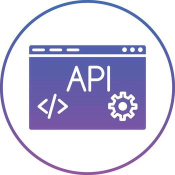 Web API Illustration Icon vector