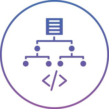Algorithm Illustration Icon vector