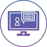 A computer screen with a person on it vector
