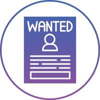 Wanted Illustration Icon vector