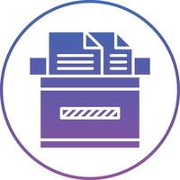 Documents Box Illustration Icon vector