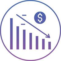 Decline Diagram Illustration Icon vector