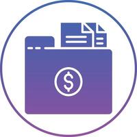 Folder with Files Illustration Icon vector