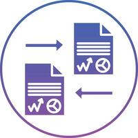Documents Exchange Illustration Icon vector