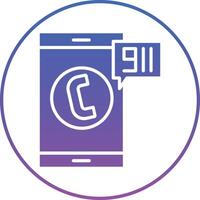 Call 911 Illustration Icon vector