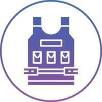 Bulletproof Vest Illustration Icon vector