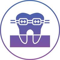 Tooth Braces Illustration Icon vector