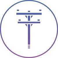Electric Pole Illustration Icon vector