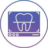 Tooth Xray Illustration Icon vector