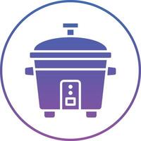 Rice Cooker Illustration Icon vector