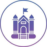 Bouncy Castle Illustration Icon vector