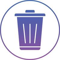 Trash Can Illustration Icon vector