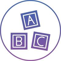 ABC Blocks Illustration Icon vector