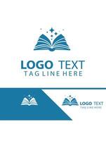 Open Leaf Library open book logo vector