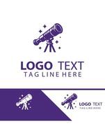 Astro Gaze Telescope Logo Design vector