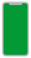 Front View of the Smartphone Silhouette in Green Screen, can use for mock up, apps, website, pictogram, logo gram, art illustration or graphic design element png
