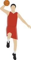 Basketball Player with Lay Up Pose vector