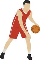 Basketball Player Dribble Pose vector