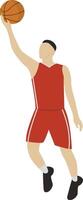 Basketball Player with Lay Up Pose vector