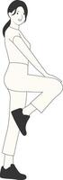 Beautiful Female Character in Standing Position vector