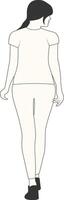 Beautiful Female Character in Standing Position vector