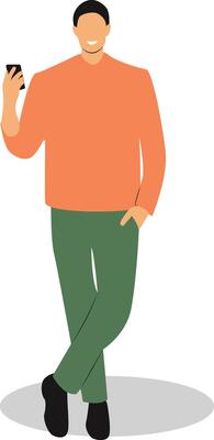 Young Male Using Smartphone
