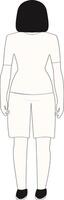 Young Women Standing Pose with White Color vector