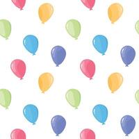 repeated seamless pattern with colorful balloons for wallpaper, wrapping paper, textile. pattern for babies and kids. vector