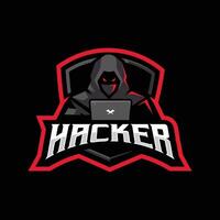 Hacker Logo for team cyber vector