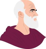 plotinus statue portrait vector