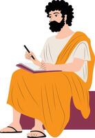 Marcus Aurelius writing vector