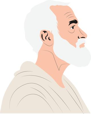 Panetius of Rhodes thinking portrait